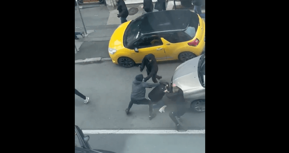 FK CRVENA ZVEZDA ŠTUTGART DELIJE TUKU NAVIJAČA ŠTUTGARTA NA ZEMLJI