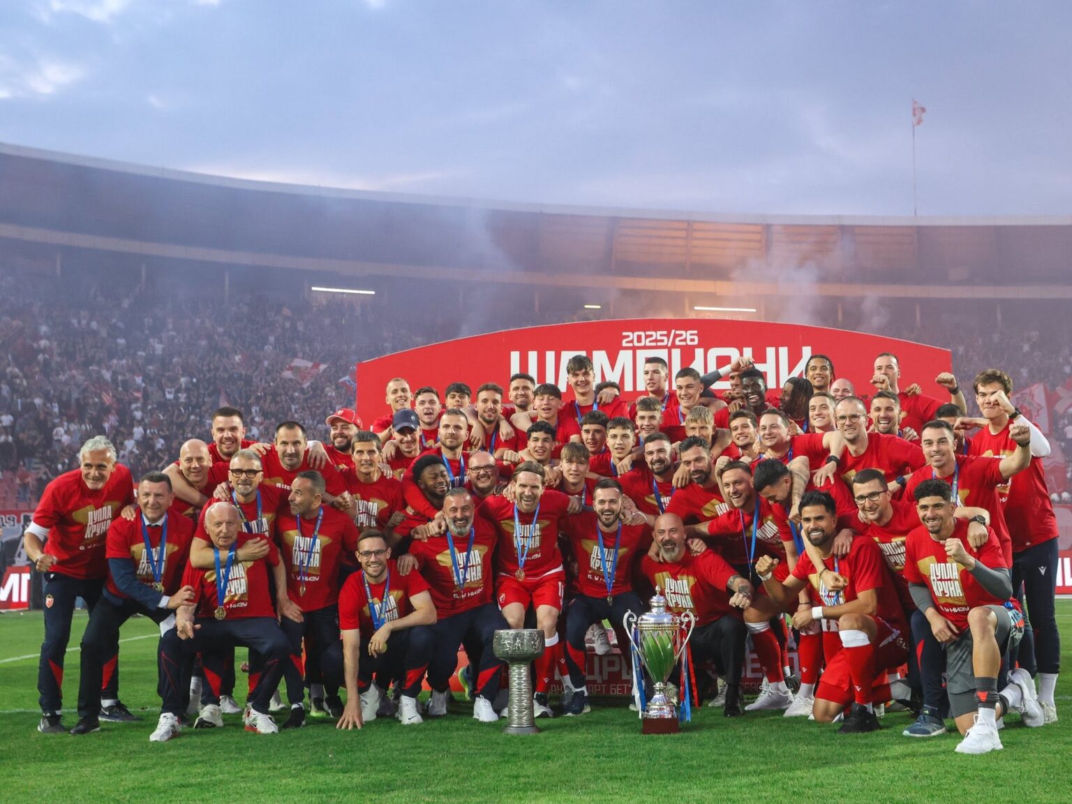 Ključni fudbaler Zvezde u životnoj opasnosti na Mundijalu?! Izvor: FK Crvena zvezda / Šampion Srbije sezona 2025/26 Crvena zvezda