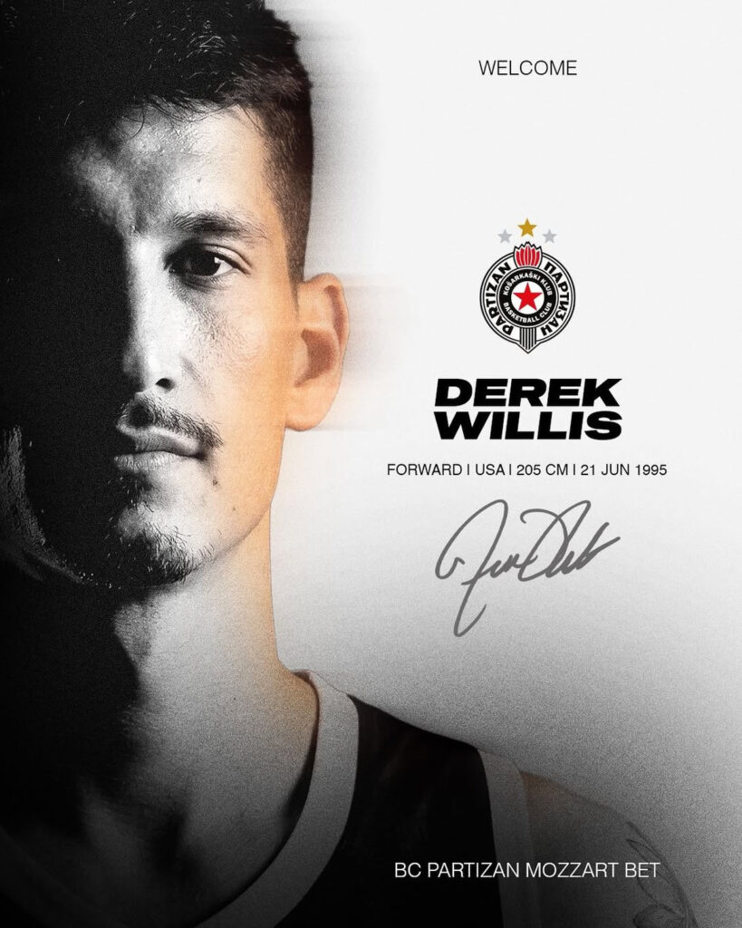 Izvor: KK Partizan / Pojačanja KK Partizana za sezonu 2026/27 / Derek Vilis